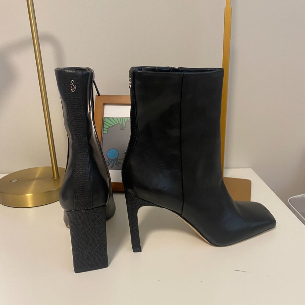Sam Edelman Black Ankle Boots Sz 8.5 - Picture 7 of 8